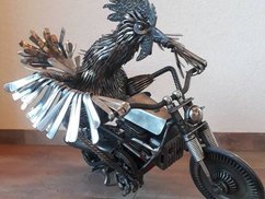 Easy Rider (Körper aus 233 Gabeln)